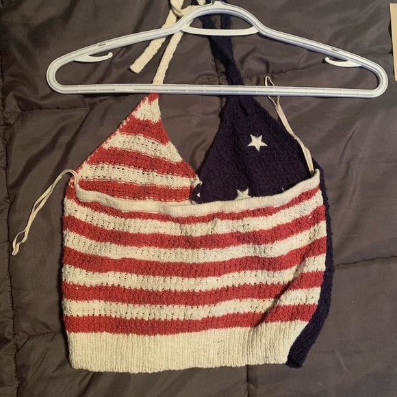 American print crop top - Picture 2 of 4